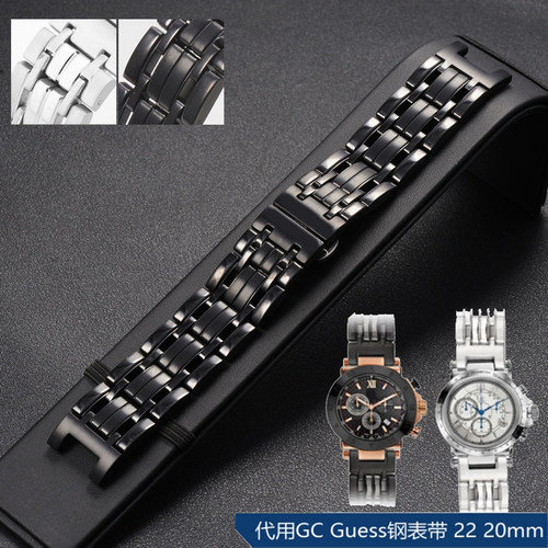 apes钢表带 代用GC/Guess钢表带  20mm*11 凹口 表链 男 配件