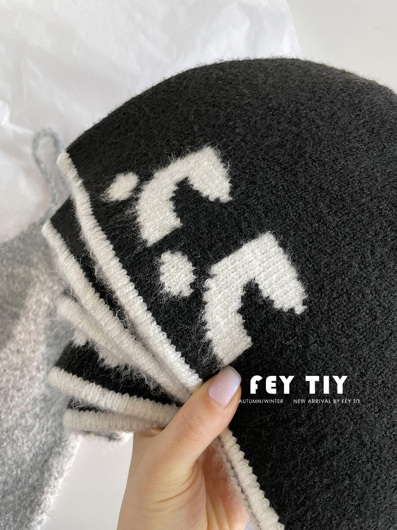 韩国小众品牌23fw秋冬时尚针织包头冷帽保暖百搭韩版毛线帽凹造型
