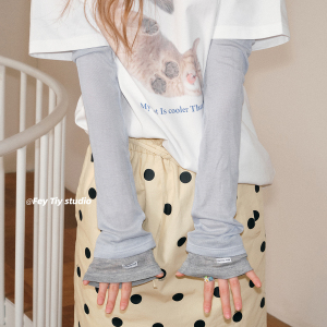 feytiy 100%莱赛天丝 百搭拼色防晒冰袖透气薄款防紫外线手臂袖套