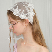椭圆蕾丝发带头巾法式 feytiy 韩国设计师款 少女春夏包头丝巾头饰