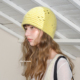 包头帽 芝士黄粗钩针织冷帽镂空设计秋冬百搭时尚 feytiy 定制帽型