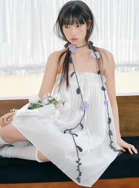 原创定制手工双色玫瑰花项链丝巾