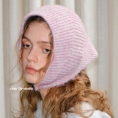 feytiy 纽扣包头三角围巾秋冬保暖小领巾女百搭韩系头巾帽韩 俄式