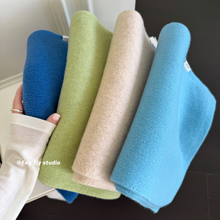 feytiy 更软糯保暖纯色围巾高品质礼物秋冬保暖围脖 100%澳洲羊毛