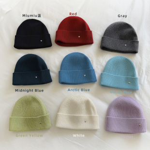 feytiy 100%澳洲羊毛针织帽女秋冬保暖百搭毛线帽礼物 高端定制