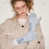 软糯兔毛手套秋冬保暖25新款 feytiy 手工玫瑰花 韩百搭针织可触屏