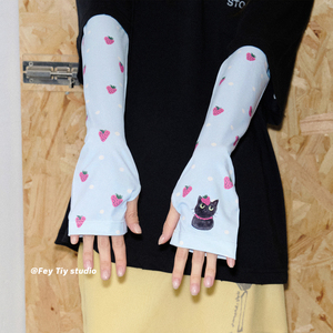 feytiy 小众可爱 原创设计防晒冰袖女遮阳防紫外线袖套护手臂套韩