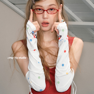 feytiy 可爱卡通~原创冰凉防晒冰袖 夏季B备防紫外线开车骑车袖套