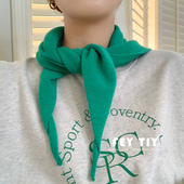 英国小众mhl走秀款 百搭简约保暖三角巾披肩围脖小围巾英伦风男女