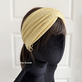 时髦保暖针织包头巾束头带女秋冬季 运动发带 百搭 定制宽版 feytiy