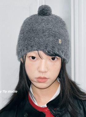 feytiy 博主同款fever小毛球针织帽俏皮百搭秋冬毛线帽保暖包头帽