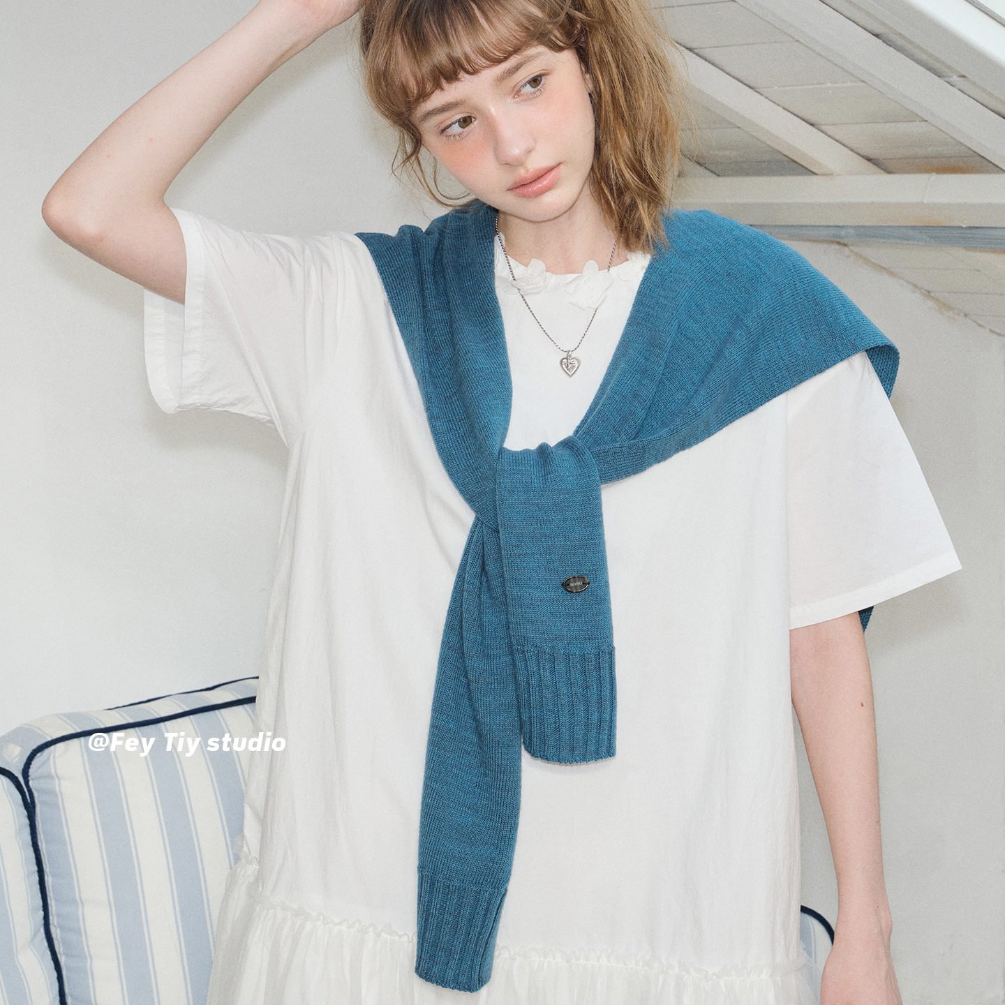 小众设计复古时髦针织小披肩