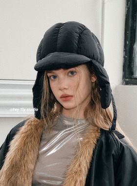 FeyTiy好版型羽绒棉帽保暖雷锋帽