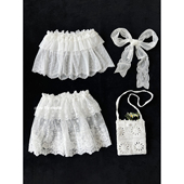 夏季 韩版 蕾丝搭配单品 飘带丝巾 定制花边半身裙屁帘 新款 feytiy