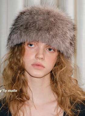 feytiy 韩国小众设计毛毛发带辣妹时髦凹造型毛绒围脖秋冬季保暖