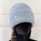 定制加厚显脸小针织包头帽冬季 feytiy 40支彩纱 保暖翻边毛线帽女