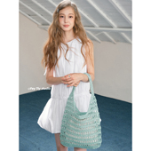 feytiy 托特手提纸草包 镂空草编包单肩包新款 薄荷曼波 清爽氛围