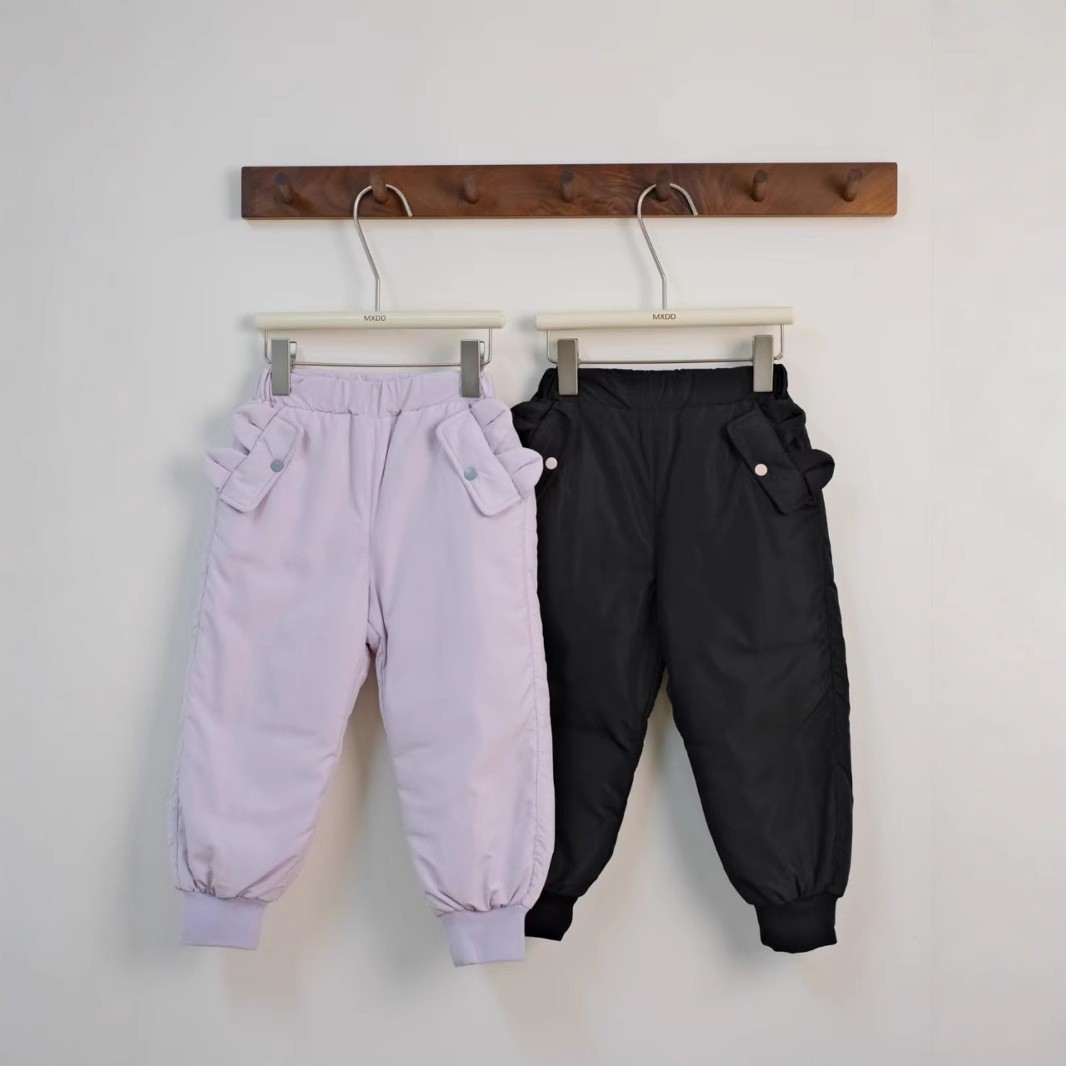 小女童休闲卡通羽绒裤轻薄外穿保暖儿童冬装棉裤子宝宝3-6岁小童1