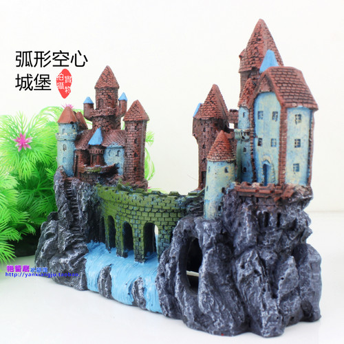 鱼缸造景ZD鱼缸装饰欧式古建筑