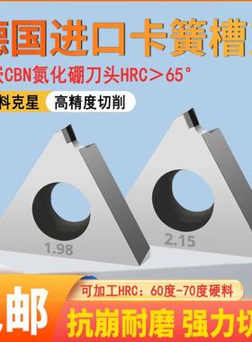 德国进口氮化硼卡簧槽刀GBA43R立装浅槽刀片不锈钢割槽切断刀片