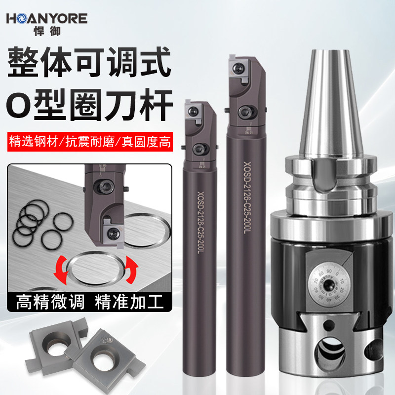 端面铣插铣胶圈刀防水圈O型圈刀杆刀片2.5两刃XOSD-1221-180L可调图片