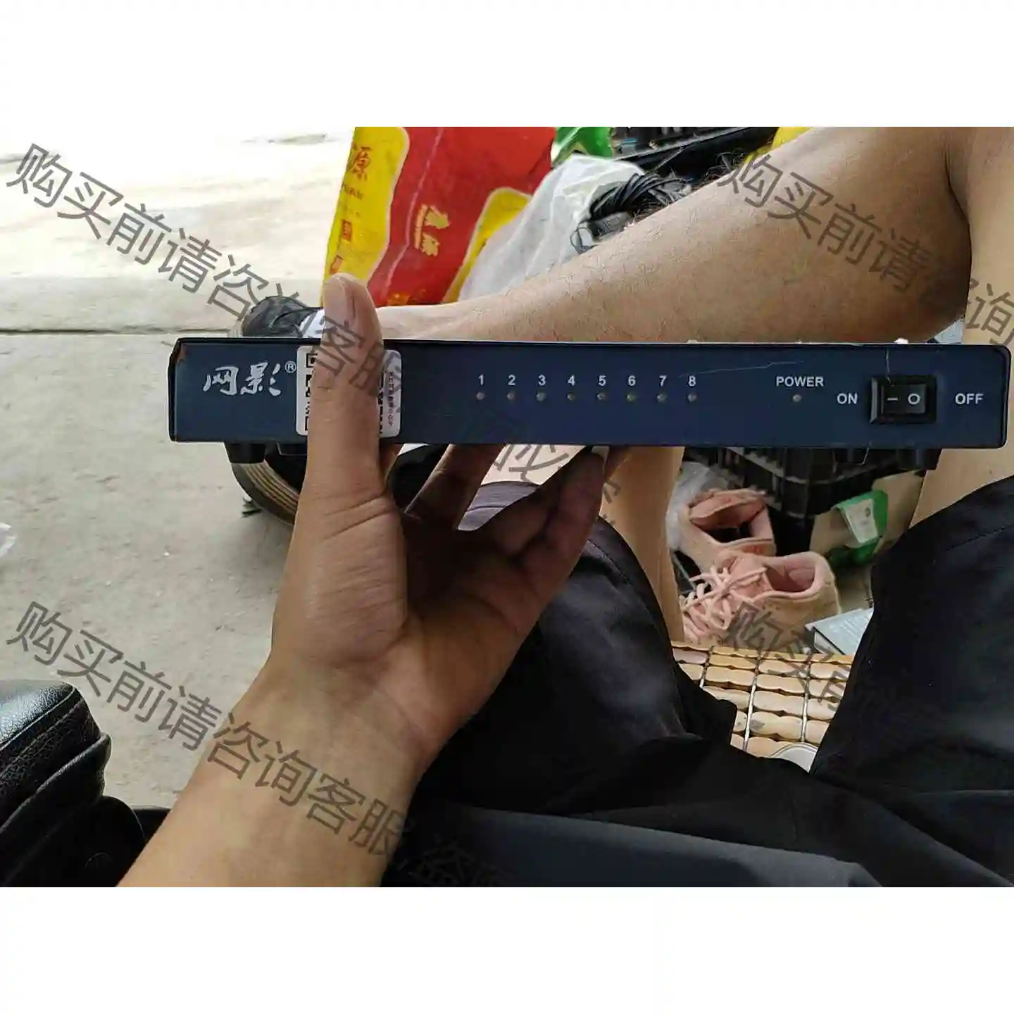 网影 8路hdmi分配器一分八分屏器1进8出4K电视卖场多屏 议价 品质