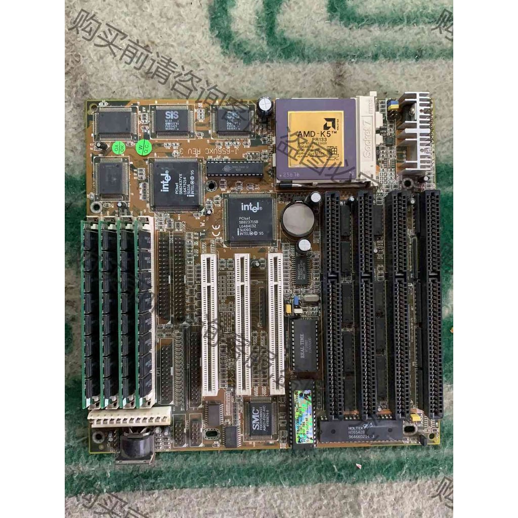 功能正常议价 AMD-K5-PR133 66MHz古董镀金CPU收藏