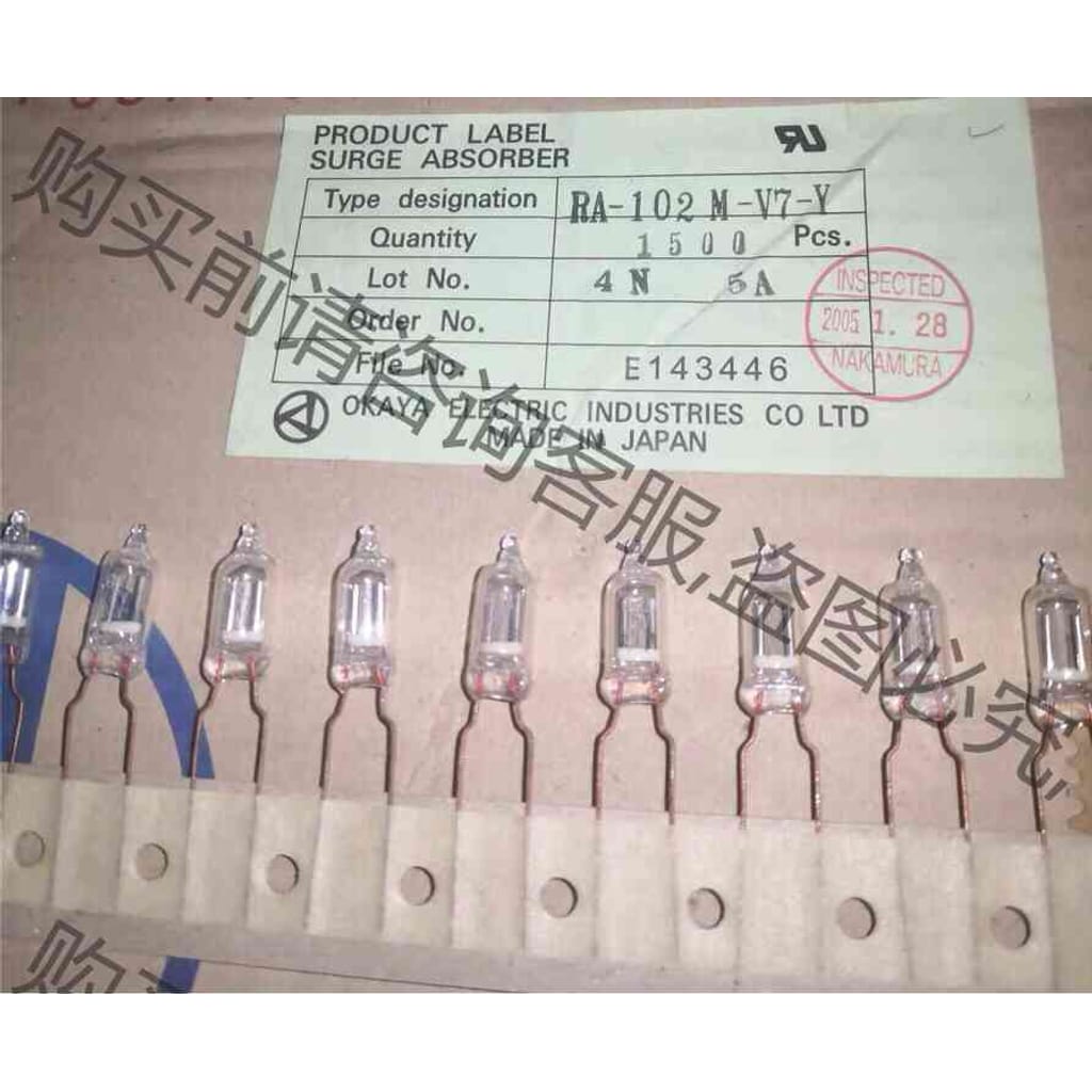 功能正常议价 进口冈谷OKAYA玻璃放电管 RA-102M-V7-Y 防雷