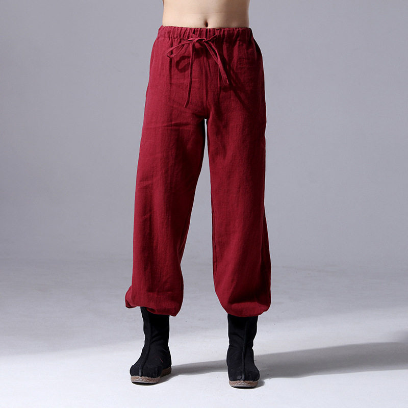 2019 Spring new pattern Flax Men's Casual pants Chinese style Solid Easy Straight pantsin the Men's clothing, Casual pants  category - from Buy2taobao.com to provide professional Taobao agent buy service