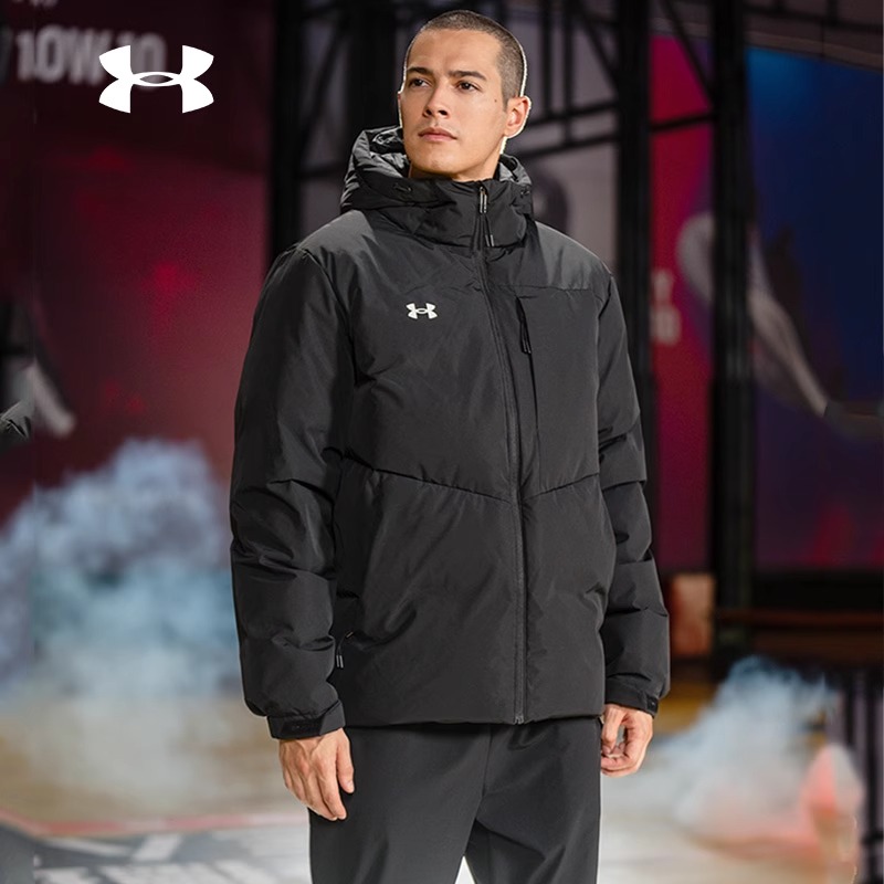 安德玛短款防泼水保暖羽绒服