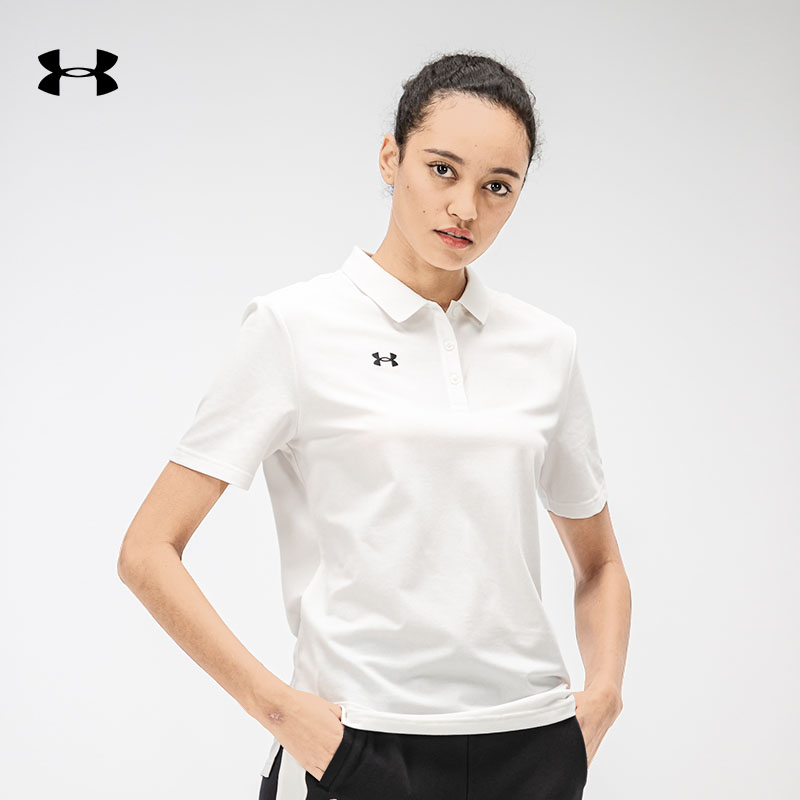 安德玛POLO衫女夏季休闲翻领运动上衣速干高尔夫短袖t恤21500543