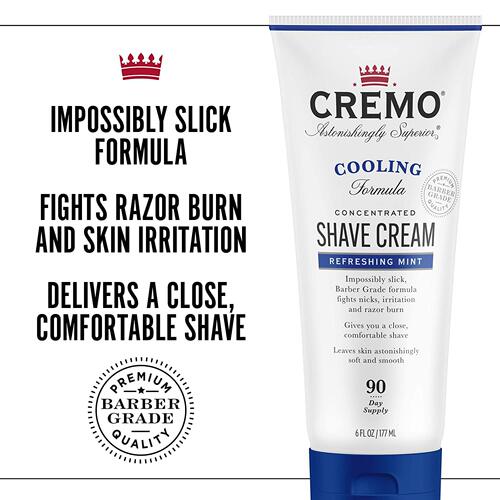 现货 美国CREMO剃须膏须后乳滋润修复补水保湿深层润肤清凉薄荷