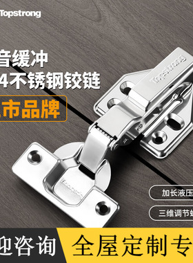 顶固（TOPSTRONG）铰链304不锈钢阻尼缓冲橱柜门折叠五金配件飞机