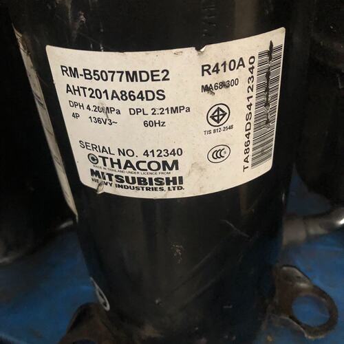 议价三菱RM-B5077MDE2变频压缩机，R410制冷剂，原装