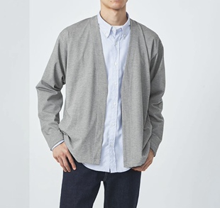 日系原单GLR男款长袖春秋薄款针织开衫