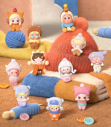 正品POPMART泡泡玛特泡泡萌粒 毛绒绒暖呼呼系列公仔星星人labubu