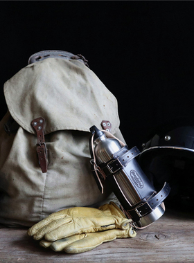 Hardwind罡风制造 机车周边 牛皮水壶套 保温壶套