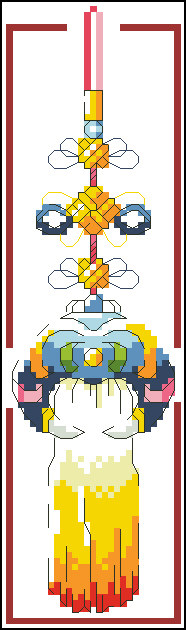 十字绣书签手工礼物出国闺蜜生日礼物节日礼物中国结系列福寿双全