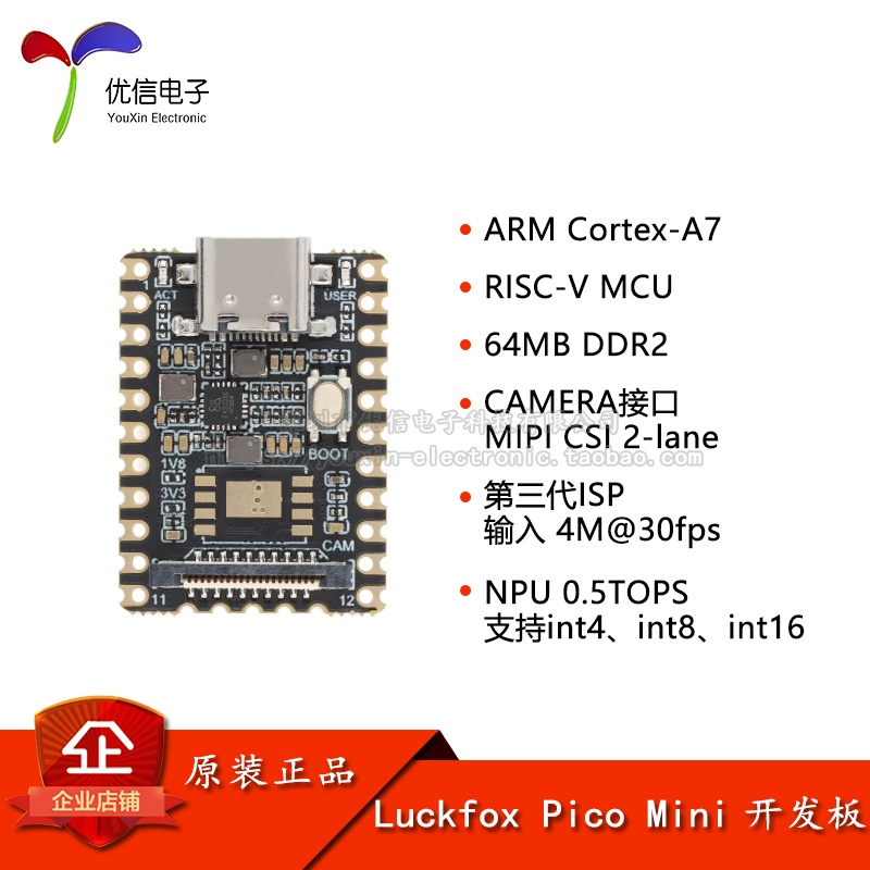 幸狐Luckfox Pico Mini A/B M基于RV1103芯片的微型LinuxAI开发板