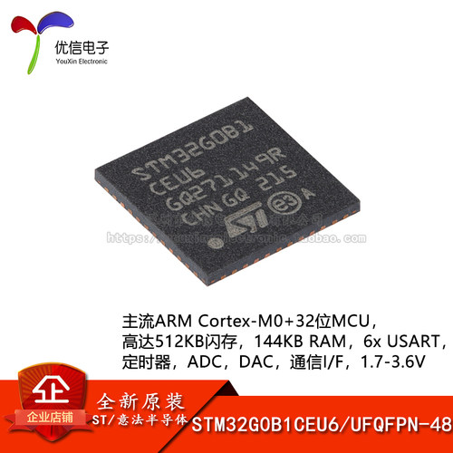 原装STM32G0B1CEU6单片机