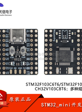 STM32F103C6T6/8T6_mini开发板(不带/带CH340) ARM 32位MCU系统板