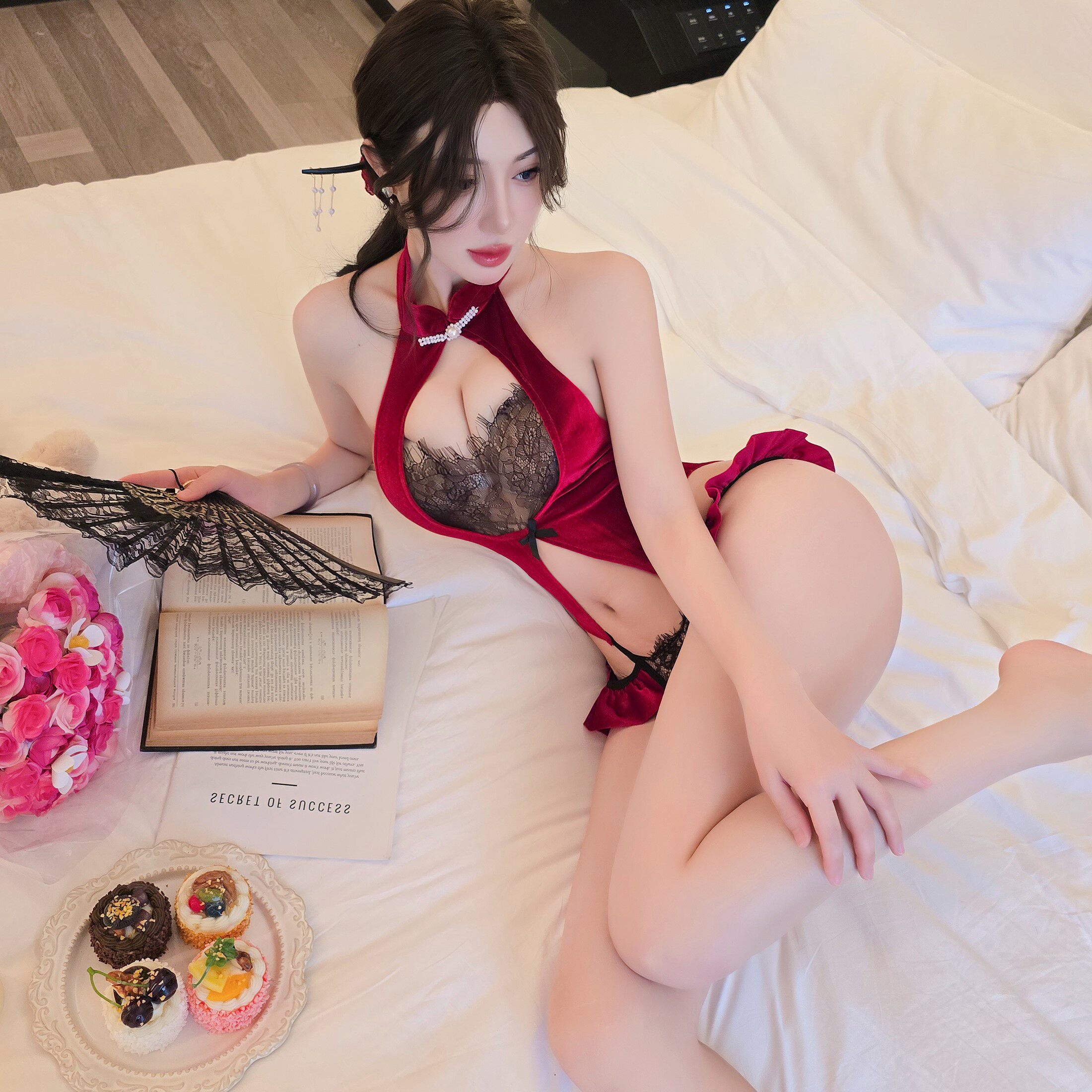 不能见人的衣服性感柔式技师旗袍图片