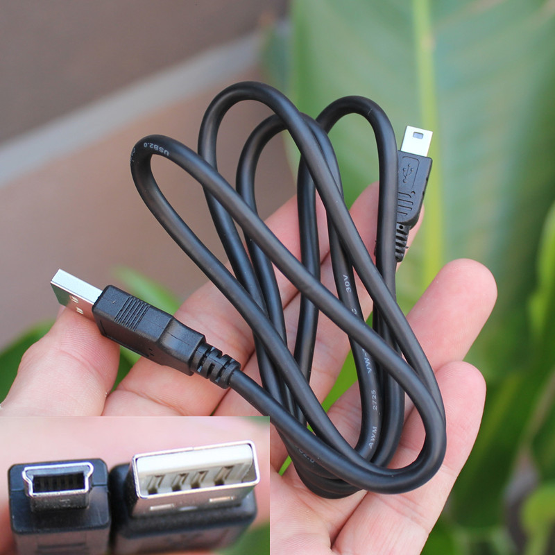 1米miniusb数据线t口充电线mp3/mp4/录音笔早教机数据线 铜芯软线