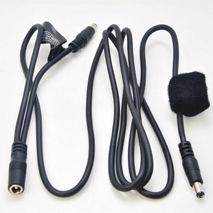 原装公母5.5*2.5mm DC接口转两公头 DC母电源一分二供电线连接线