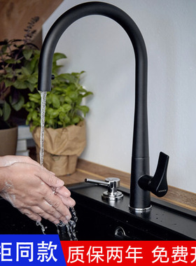 德国Schock硕科厨房黑色花岗岩抽拉龙头单孔可旋转Gota 521120S