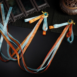 遇见神鹿头饰配饰瑶公主饰品汉服发饰飘带古风发夹流苏鸭嘴夹丝带