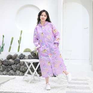 芝麻街面包黑超星黛露成人妈咪大人雨衣雨披亲子轻薄防水防护服