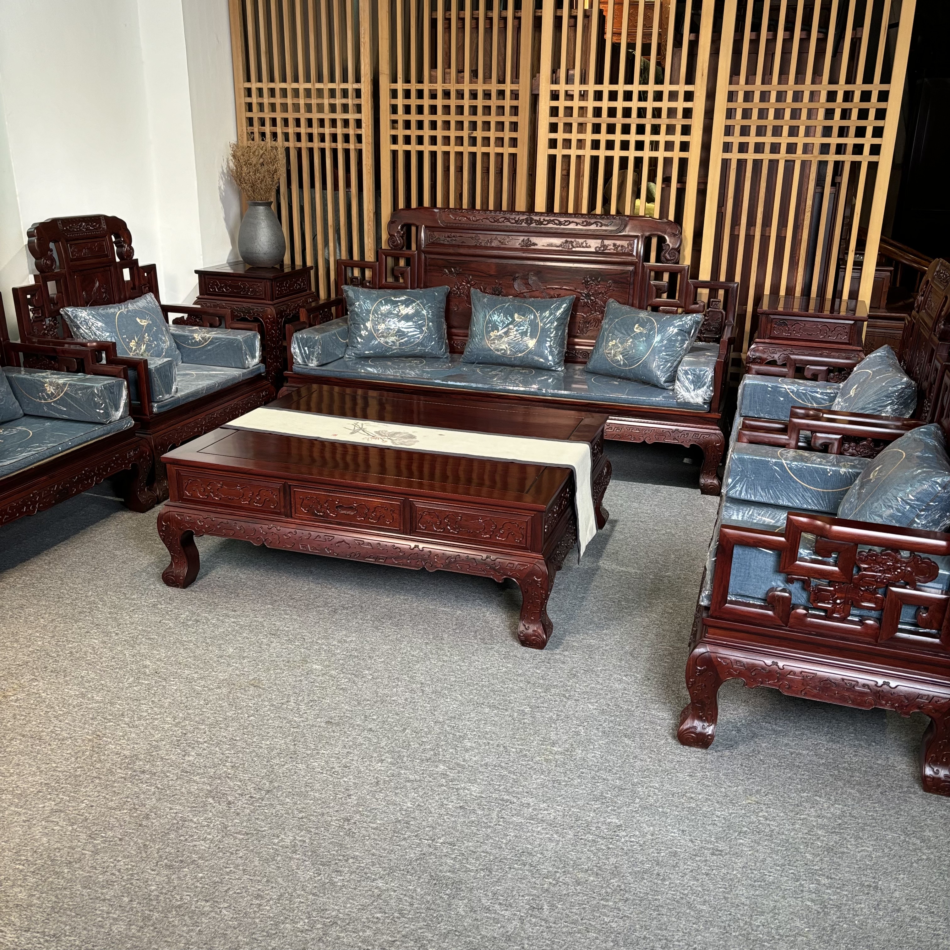 国标红酸枝沙发十二件套多人组合红木沙发全实木中式古典明清家具,住宅家具,红木沙发,淘宝优惠券,粉丝福利购,淘宝优惠卷
