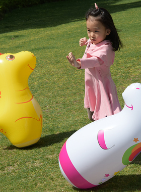 爆款moreyar立式充气不倒翁玩具宝宝健身拳击儿童锻炼充气熊卡通