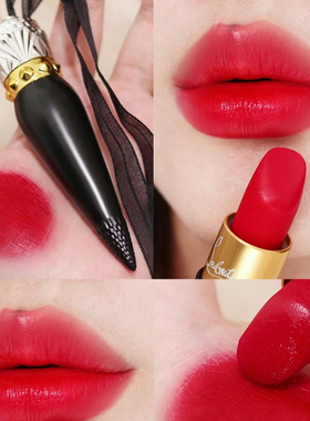 清仓 Christian Louboutin CL萝卜丁口红女王权杖黑管唇膏001M